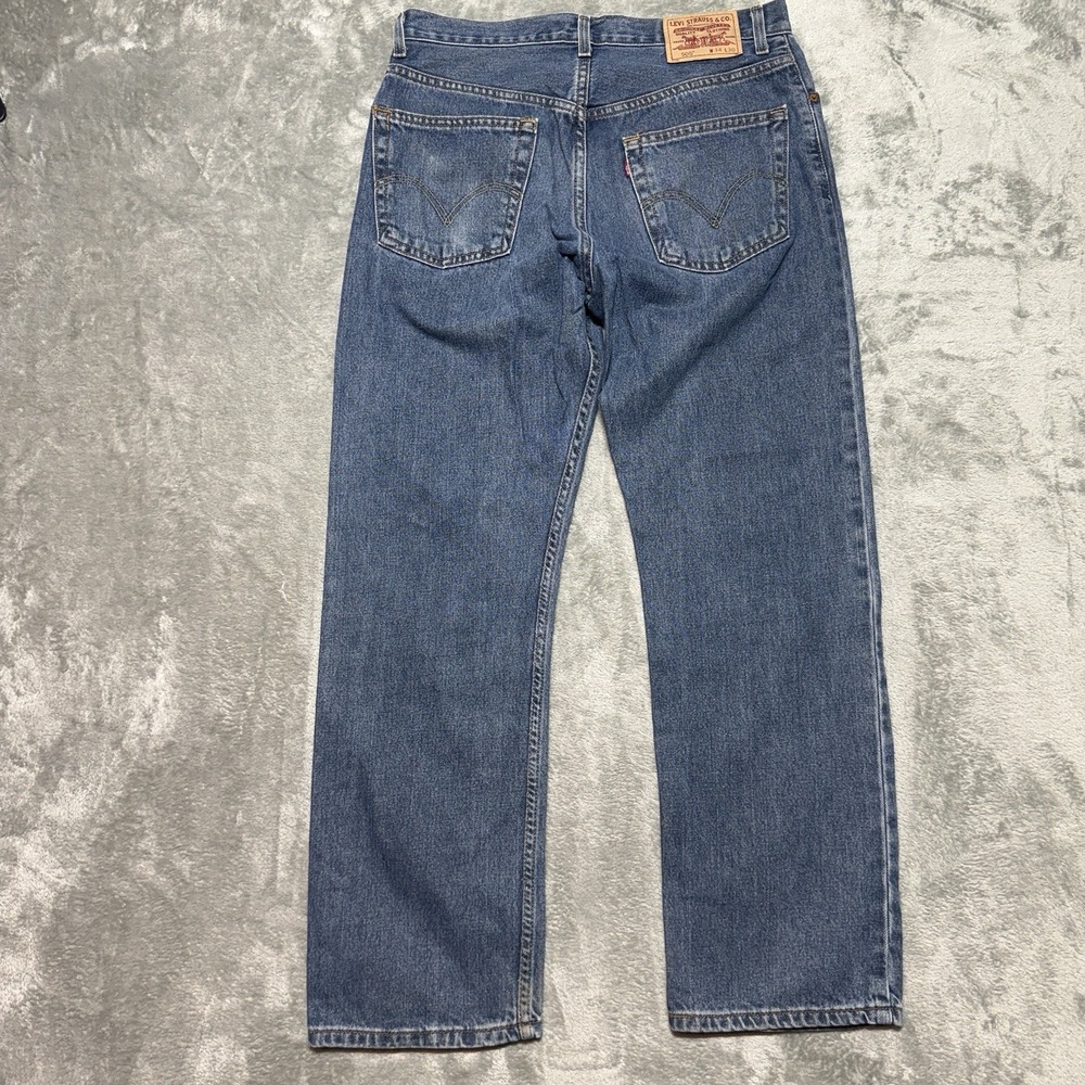 Levis Jeans Men 34x30 Blue Denim Pants Y2K 2000s Workwear 505 - Picture 2 of 11